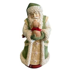 Enesco The Heart of Christmas Special Gift of Love Santa Puppy 4027172 Green